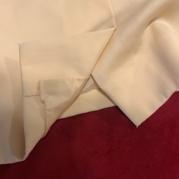 Vintage Escada Margaretha Ley Pale Yellow/Cream Wool Knee Length Skirt Size 42 - Picture 7 of 8